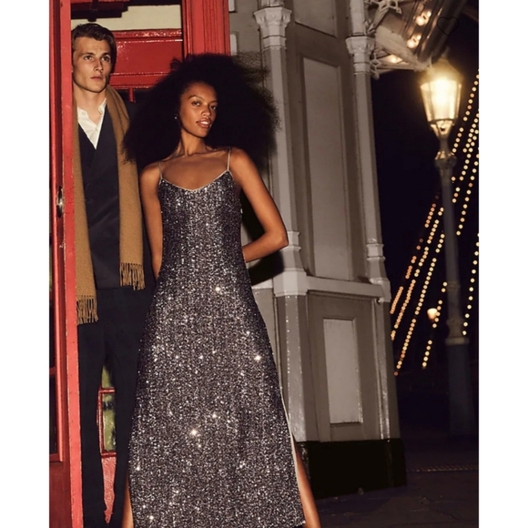J.Crew Sequin Floor-Length Slip Dress - Picture 8 of 14